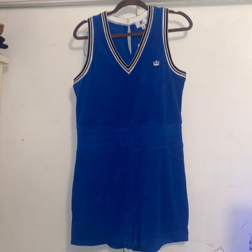 Juicy Couture Woman’s Swimwear jumpsuit one piece coverup terry cloth blue